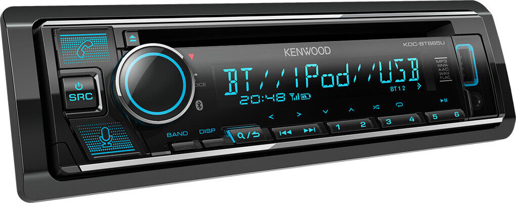 KENWOOD KDC BT665U Single Din Car Stereo Headunit with CD, Bluetooth, USB