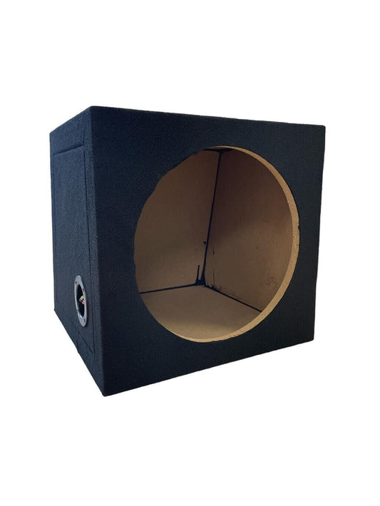 10" Sealed Empty Sub Car Audio Subwoofer Enclosure 20L MDF Black Carpeted