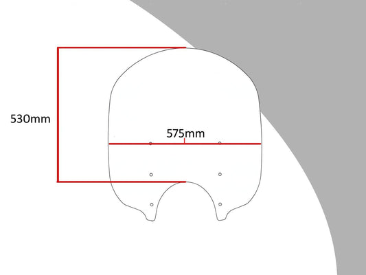 Touring Screen wind fly deflector BMW R1250R 2019 to 2023 (475MM)