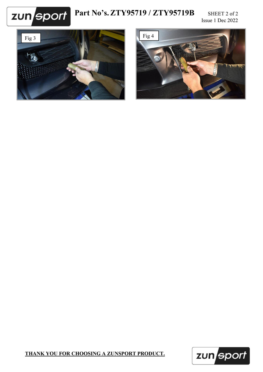 ZUNSPORT Black Full Grille Set for Toyota GR Supra MK5 ZTY95719B