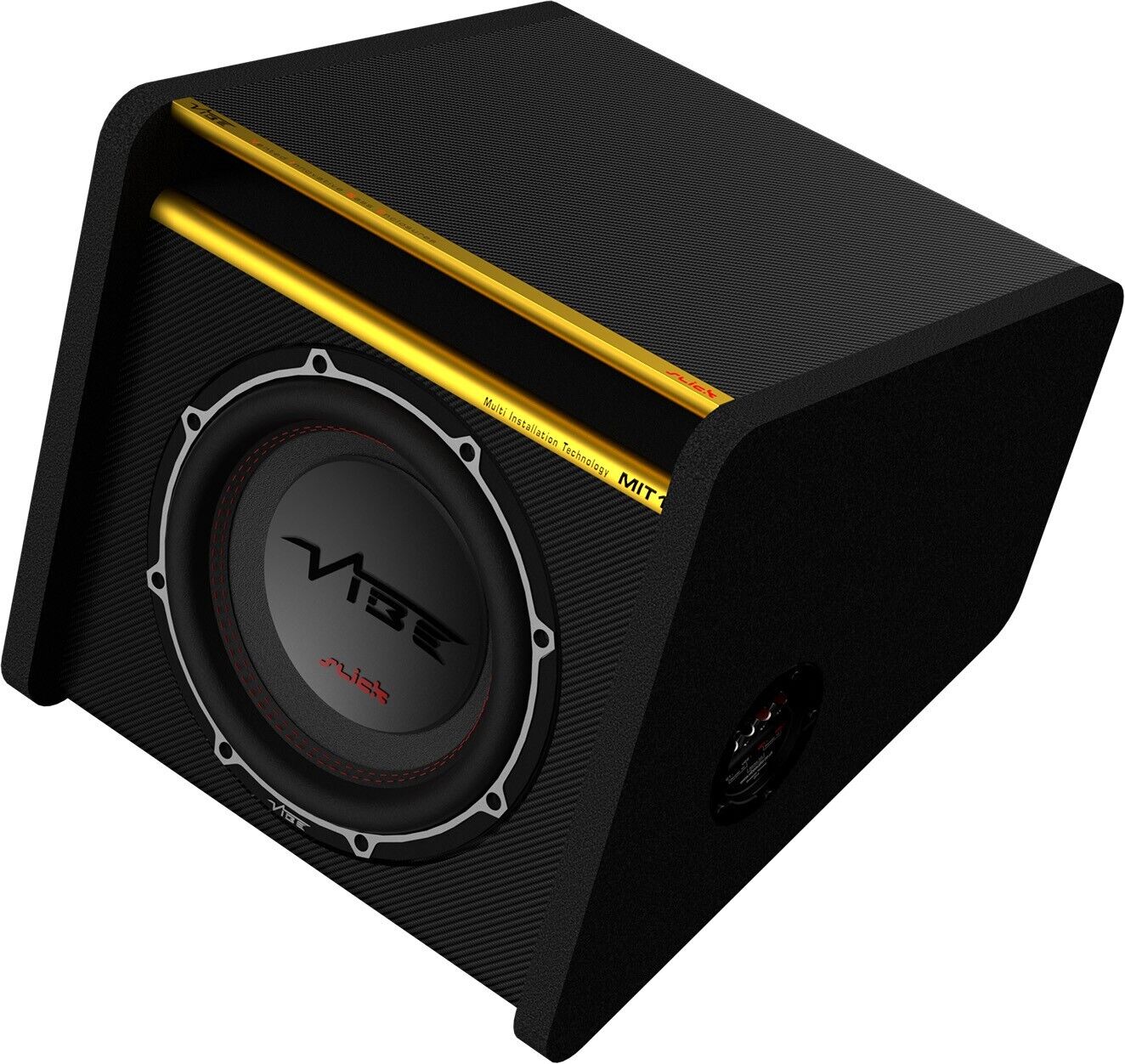 VIBE SLICK MIT 12" Bass Enclosure Car Sub with Amp & wiring kit SLICKMIT12-V3
