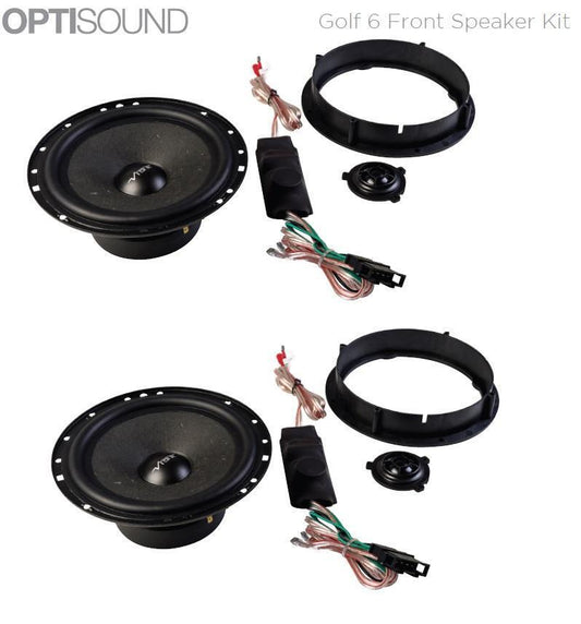 Vibe Optisound Golf 6 Custom Front Speaker Component Upgrade Package