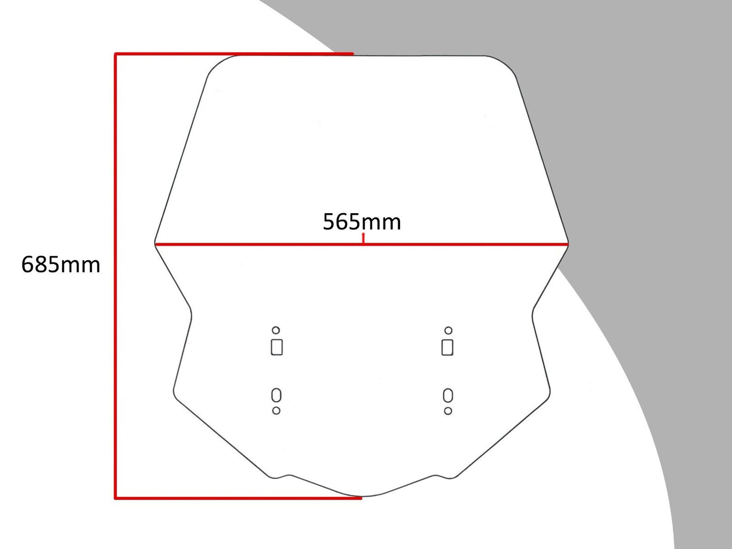 TOURING SCREEN (685 MM HIGH), HONDA GL1800 GOLDWING, 18-23 LIGHT TINT