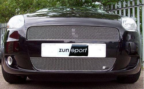 Zunsport Fiat Grande Punto 2006 Onwards Front BLACK Grille Set