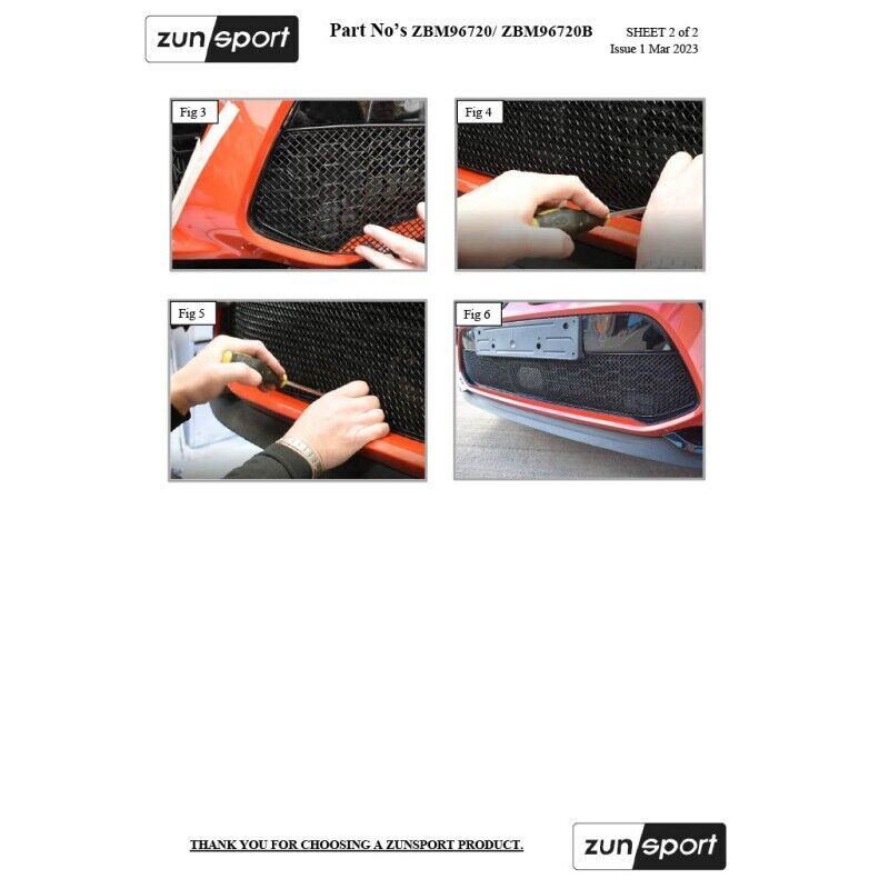 ZUNSPORT BMW X6 M COMPETITION - CENTRE GRILLE - SILVER