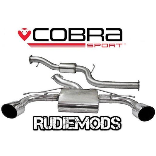Cobra Sport Ford Focus RS MK2 08-11 Stainless Steel Cat Back System Resonated