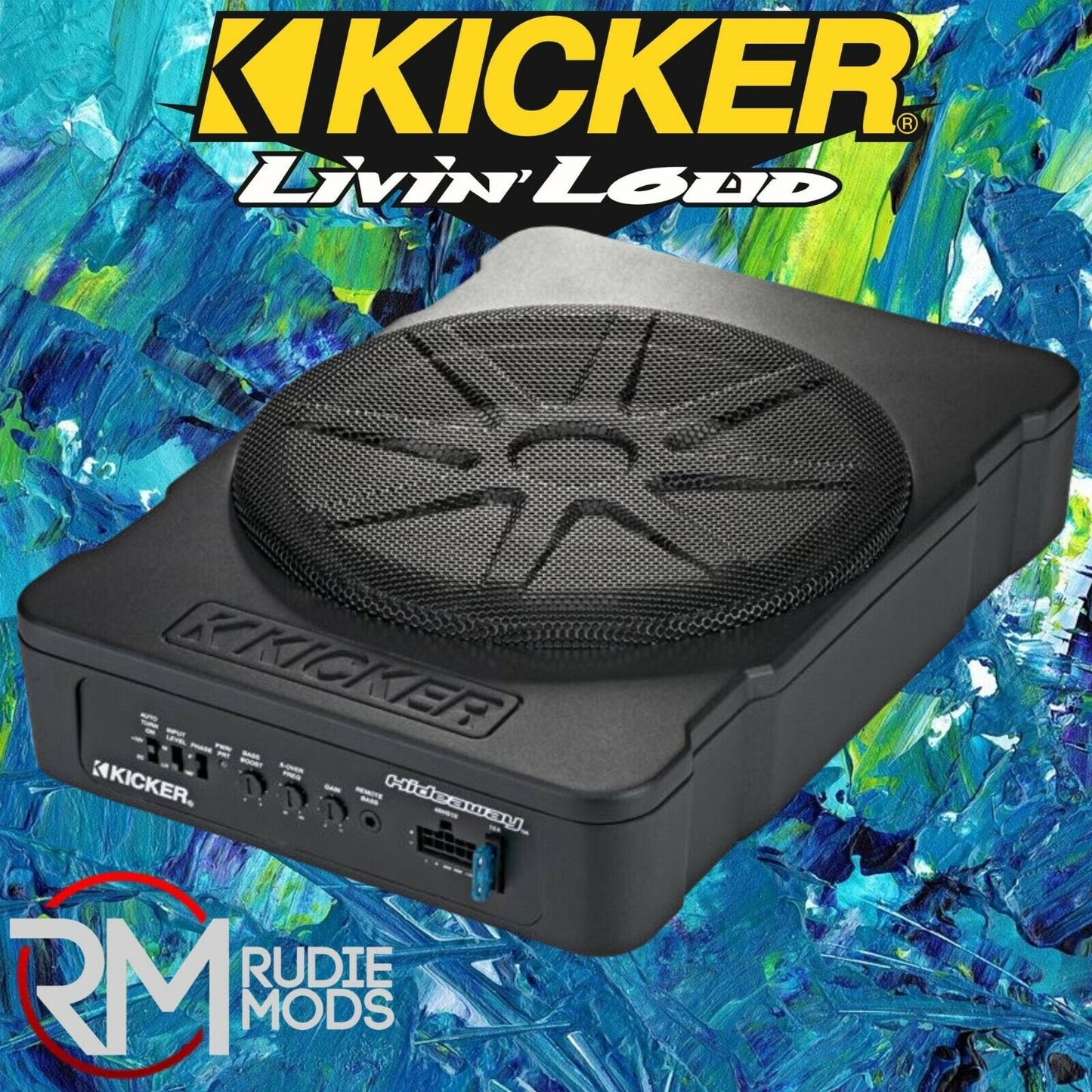Kicker 10" Hideaway Compact Powered Loaded Enclosure KA46HS10 underseat
