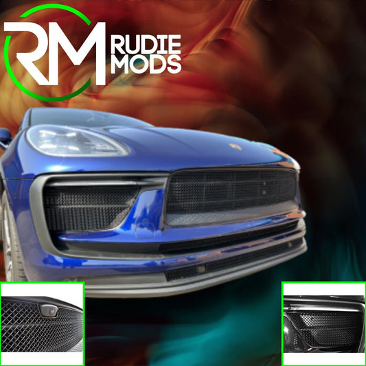 ZUNSPORT FRONT GRILLE SET FOR PORSCHE MACAN BASE 2022+ WITH DRIVING CAMERA