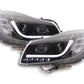 Black LED DRL Lightbar Daylight Running Headlights for Vauxhall Insignia 08-2013