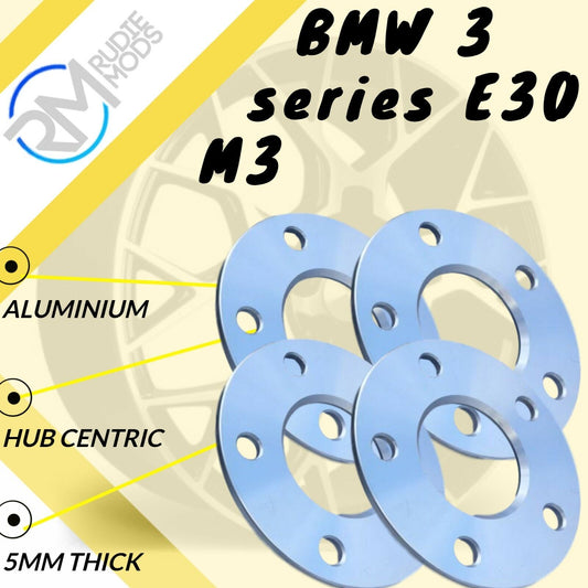5mm Alloy Hubcentric Wheel Spacers 5x120 2 pairs to fit BMW 3 series E30 M3