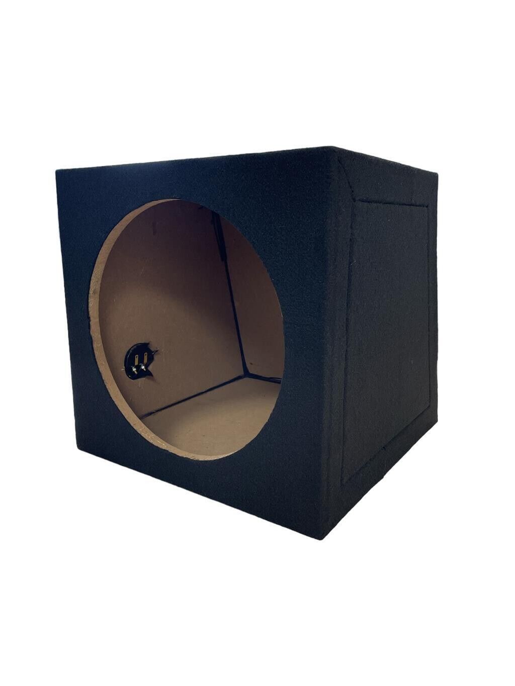 10" Sealed Empty Sub Car Audio Subwoofer Enclosure 20L MDF Black Carpeted