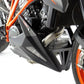 Belly Pan Lower KTM 1290 SUPER DUKE R 14-19, GT 16-23  MATTE BLACK - SILVER MESH