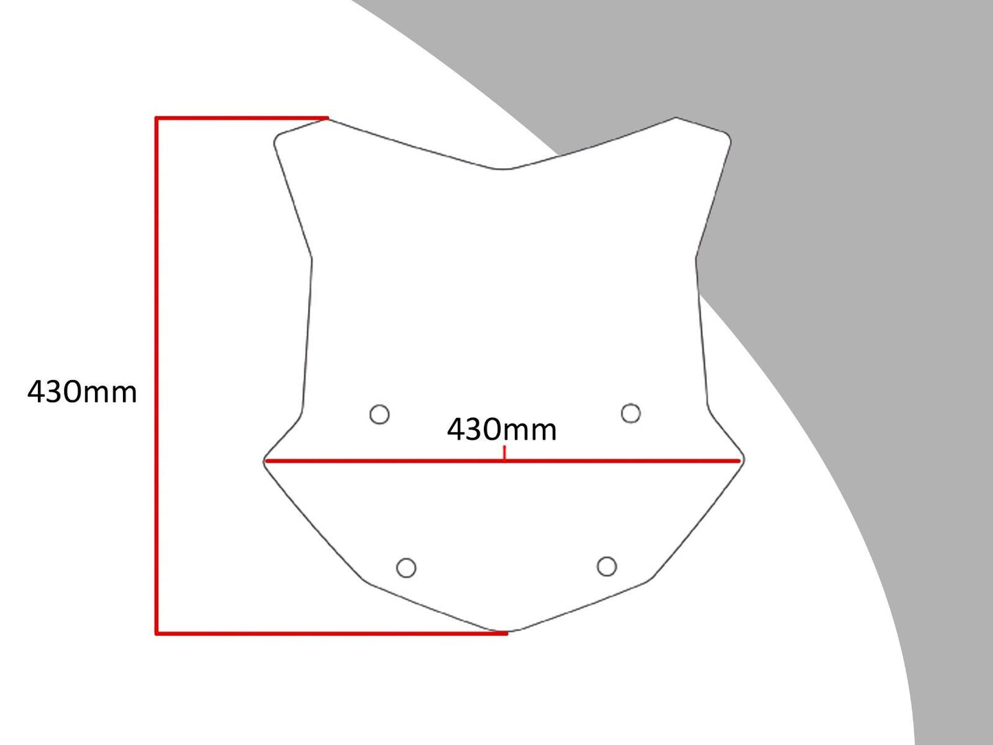 TOURING SCREEN Wind deflector BMW R1200GS, R1250GS, Adventure (430 MM HIGH)