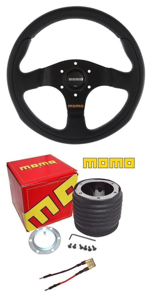 Momo Team Black 300mm Steering Wheel and Momo boss Ford Focus Mk2 05-10