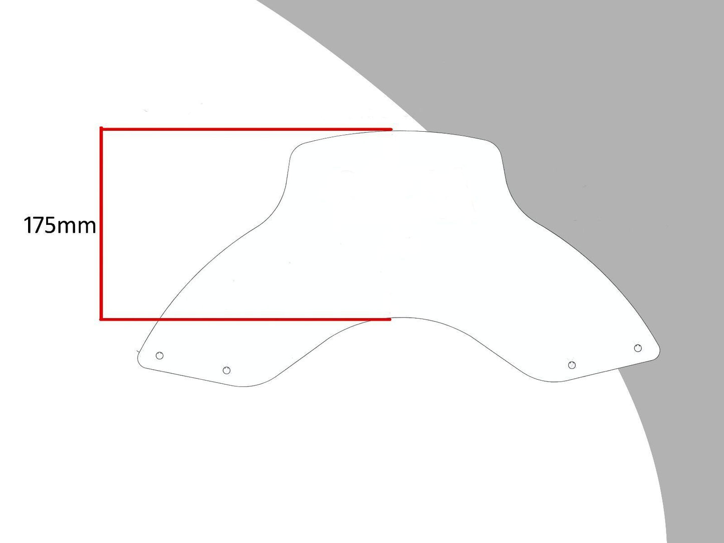 Adventure Sports Screen, Wind deflector ROYAL ENFIELD ,HIMALAYAN (175 MM HIGH)