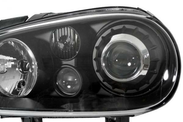 VW Golf Mk4 Black inner R32 Look Projector Headlights with Fogs 1 pair