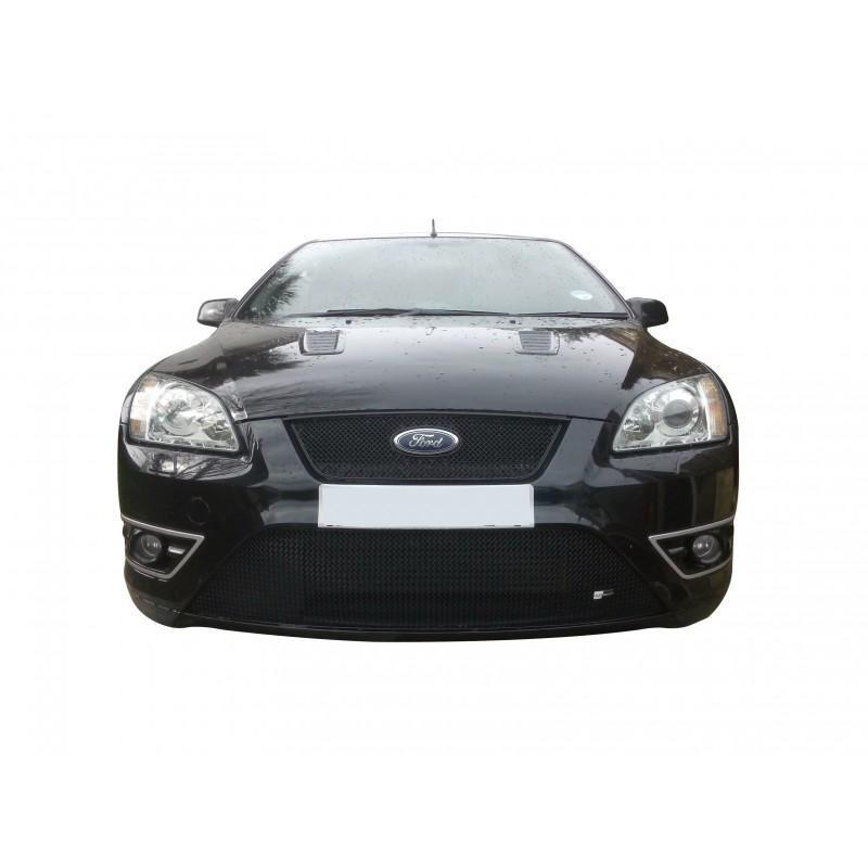 Zunsport Ford Focus ST 2005-2007 Front BLACK Upper & Full Lower Grille Set