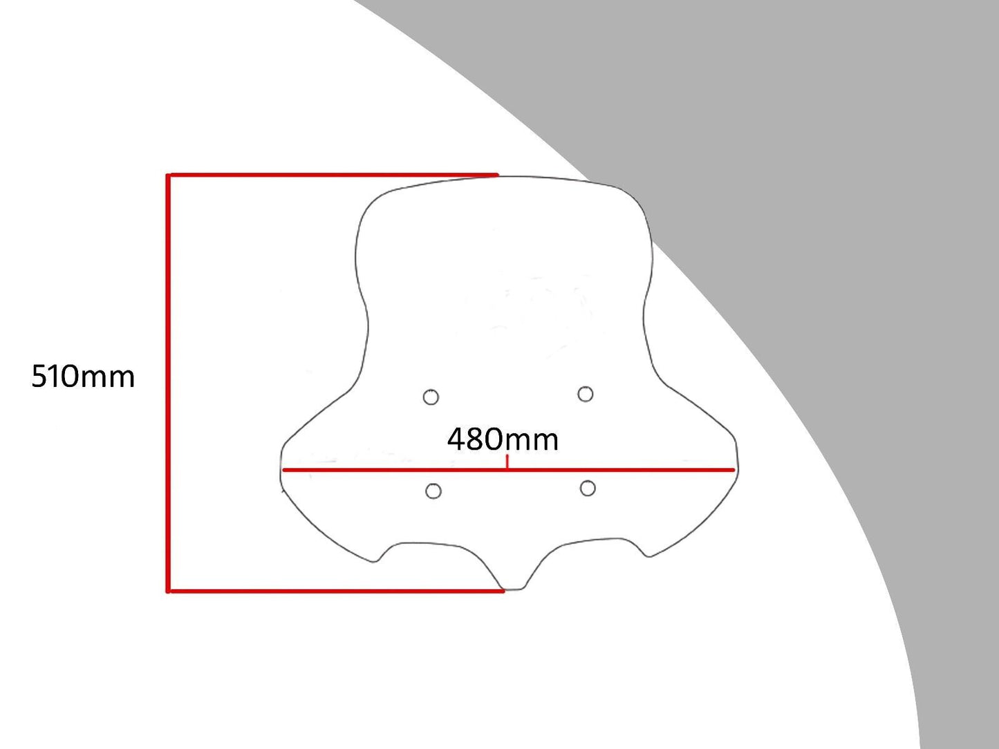 CLEAR Touring Screen Wind deflector MOTO GUZZI V85TT 19-23 510 MM