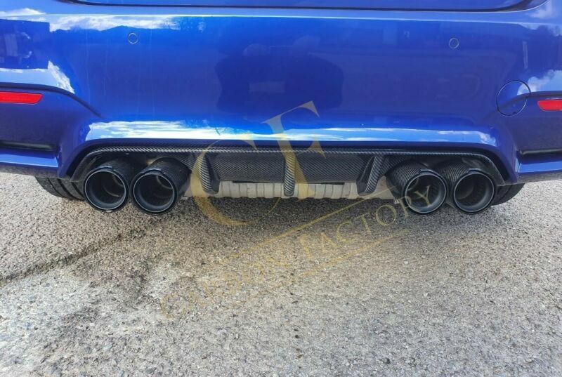 BMW M4 M Performance Style Carbon Fibre Rear Diffuser 14-20 - Carbon Factory