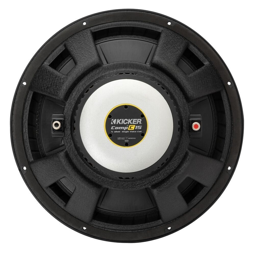 Kicker COMPC 15" SINGLE VOICE COIL SUBWOOFER - 4 OHM 600W RMS