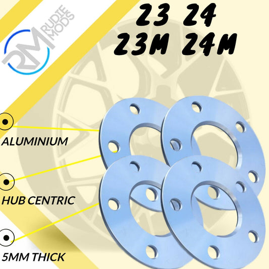 5mm Alloy Hubcentric Wheel Spacers 5x120 72.6 2 pairs to fit Z3 Z4 Z3M Z4M