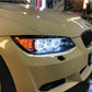 BMW 3 Series E92 E93 2007-10 Black LED 3D DRL Xenon Headlights