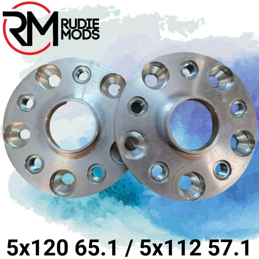 5x120 - 5x112 65.1 - 57.1CB Hubcentric Wheel Adapters 20mm UK MADE 2 Pairs