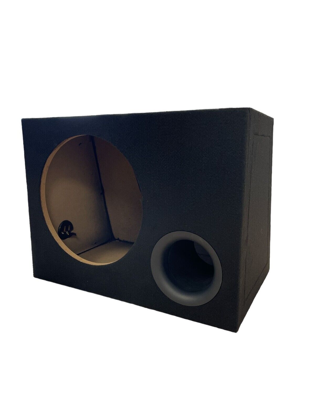 12" Ported Empty Sub Subwoofer Enclosure 40L MDF Black Carpted Boom Bass Box