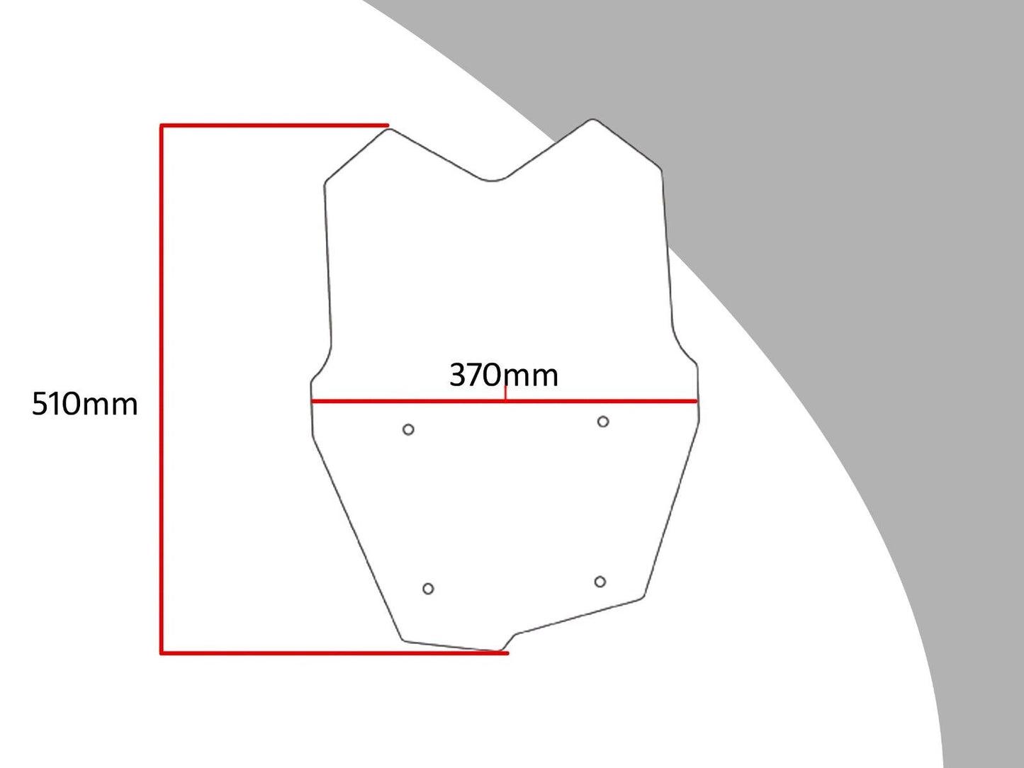 TOURING SCREEN Screen Wind deflector BMW F850GS, ADVENTURE (510 MM HIGH)