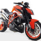 Belly Pan Lower KTM 1290 SUPER DUKE R 14-19, GT 16-23  MATTE BLACK - SILVER MESH