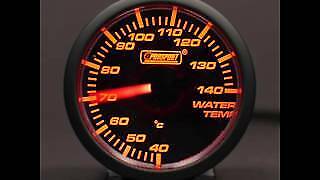 Prosport 45MM Super Green / White Stepper Motor Water Temp Temperature Gauge °C