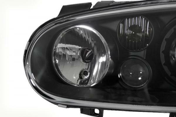 VW Golf Mk4 Black inner R32 Look Projector Headlights with Fogs 1 pair