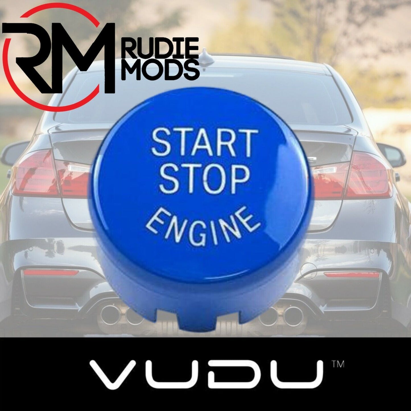 Vudu Replacement Push Start/Stop Button to fit BMW F20 in Blue