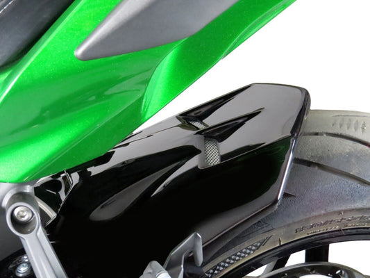 Hugger Rear Guard KAWASAKI ,H2 SX, H2 SX SE GLOSS BLACK - SILVER MESH