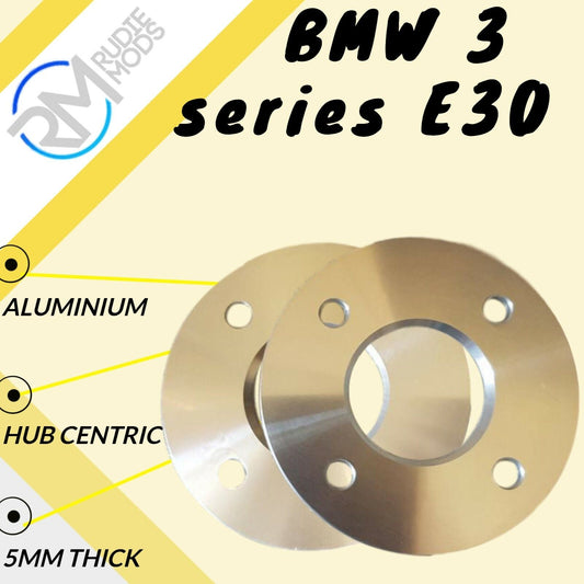 4x100 57.1 1 pair of 5mm hubcentric wheel spacers to fit BMW 3 series E30
