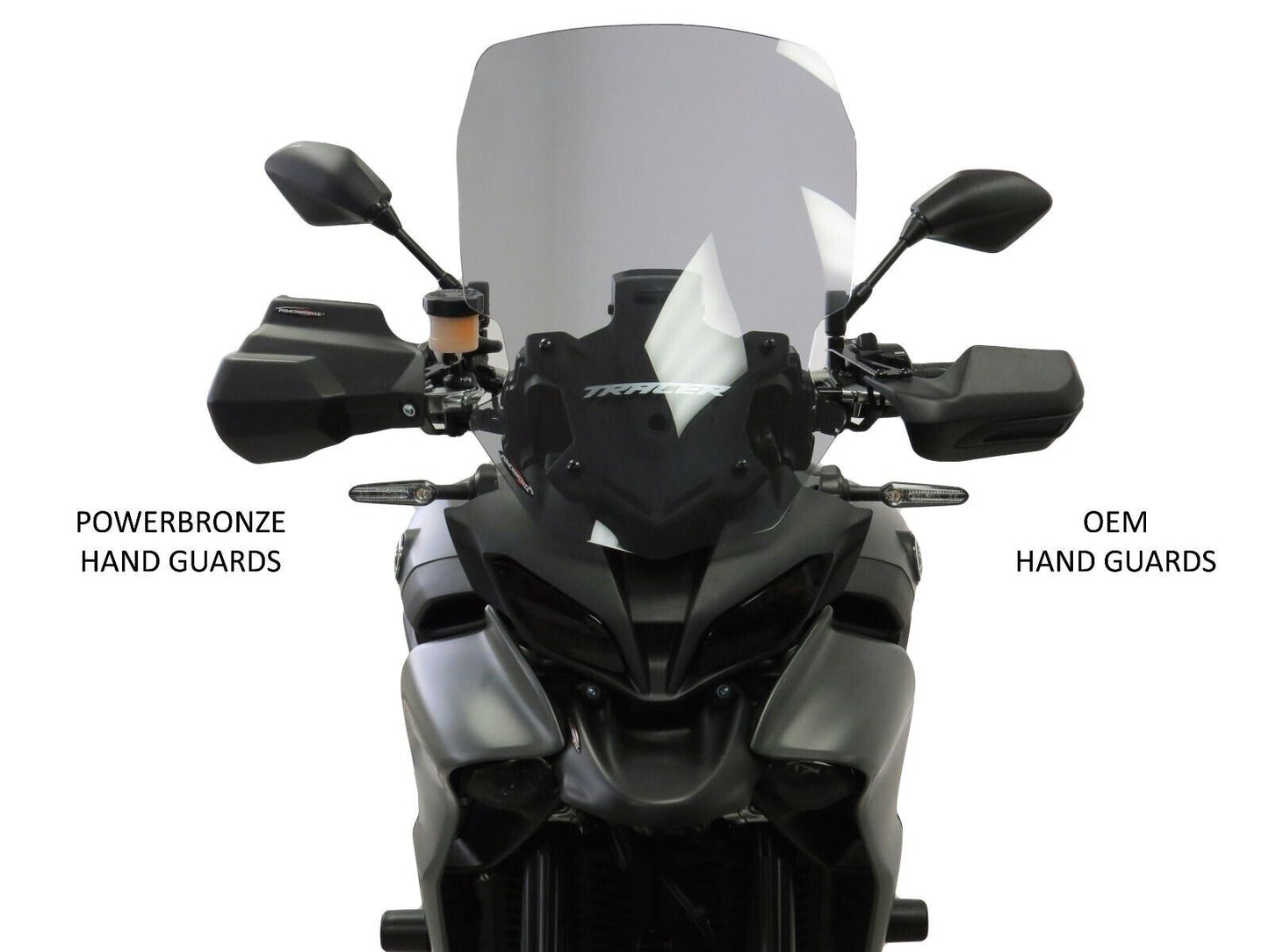 Hand Guards Wind Deflector Bar ends Yamaha Tracer 9 , GT, GT+ MATTE BLACK