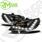 Seat Ibiza 6J Model 2012-2015 Black LED DRL Lightbar Daylight Running Headlights