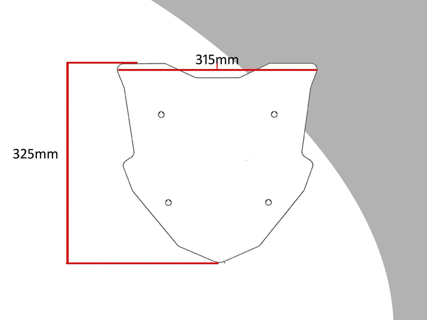 ADVENTURE SPORTS SCREEN Wind deflector BMW ,F900XR, 20-23 (325 MM HIGH)