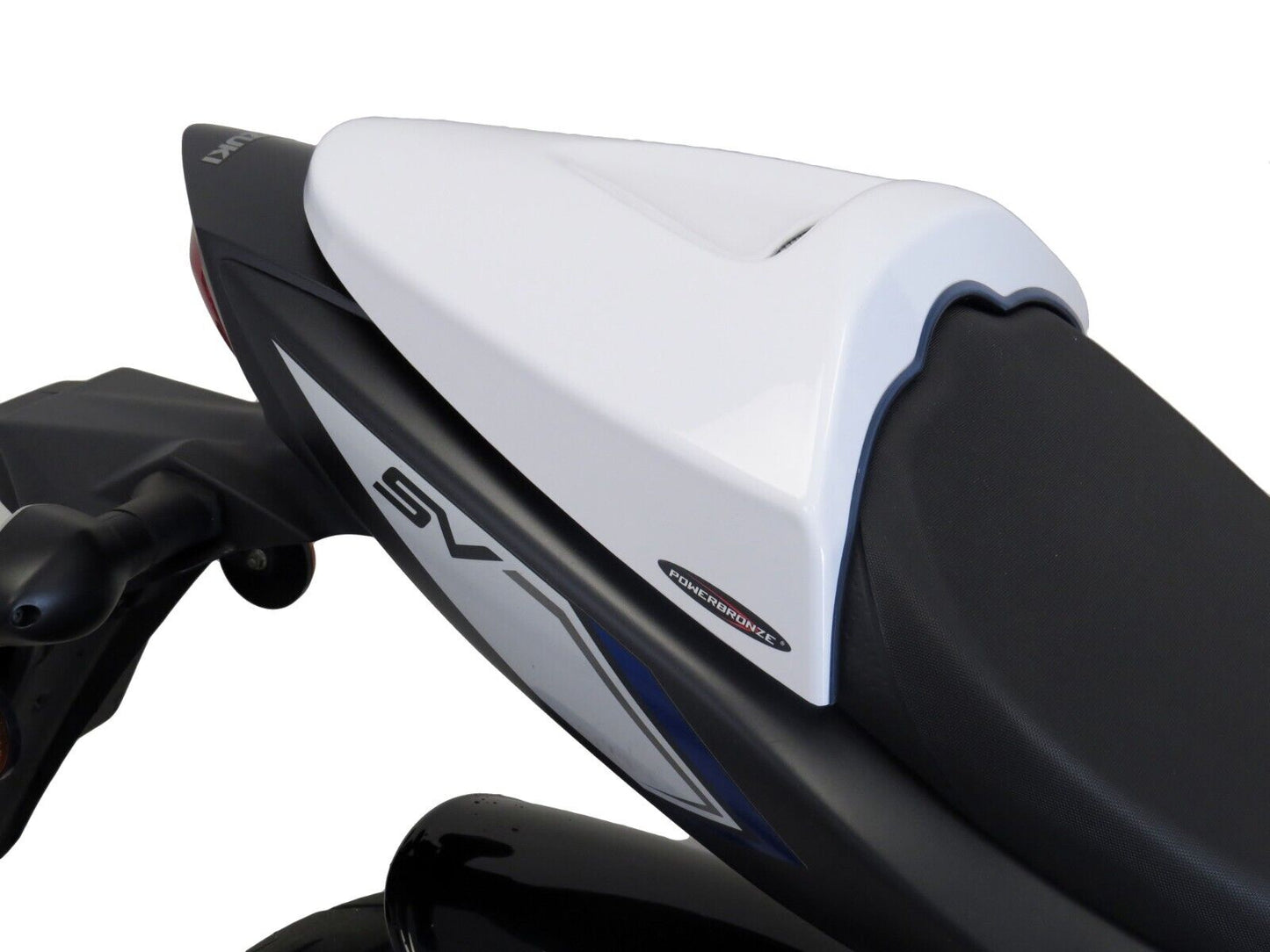 Seat cowl cover Suzuki SV650, SV650X GLOSS BLACK - SILVER MESH