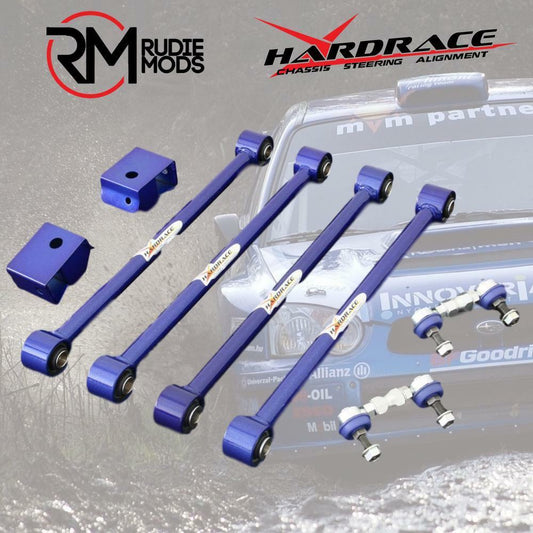 HARDRACE Rear Non-Adjustable Arm To Fit Subaru Impreza STI, GC, GF, GM 8 PC