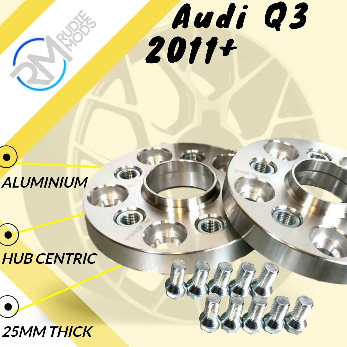 Audi Q3 2011 on 25mm Hubcentric Wheels Spacers 1 pair