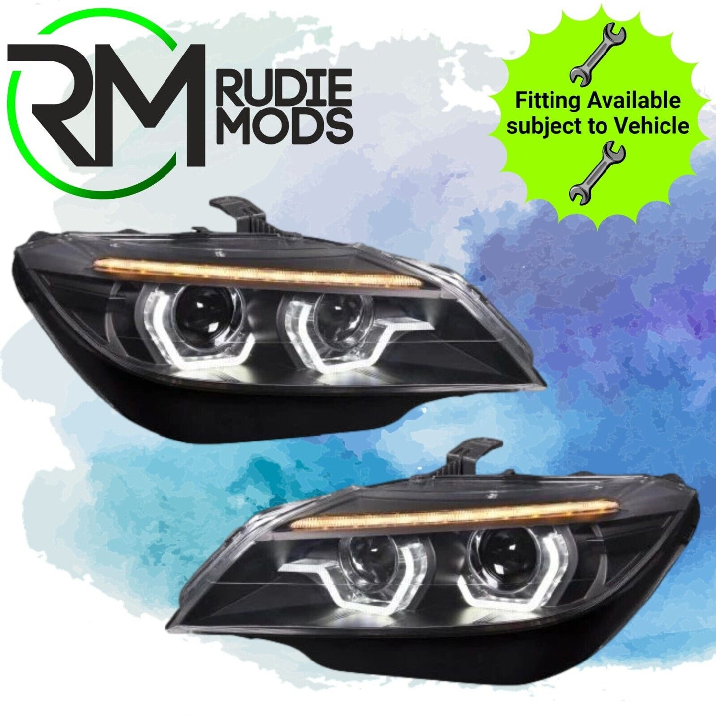 Black DRL LED Daytime Running Projector Xenon Headlights for BMW Z4 E89 2009-13