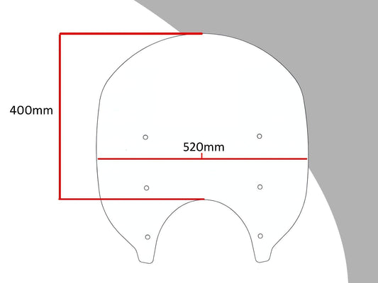 Touring Screen wind fly deflector BMW R18 CLASSIC 22-23, (400 MM HIGH)