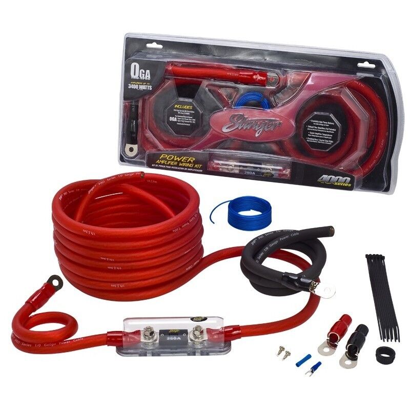 Stinger SK4201 Car Audio Power Only Wiring Kit 1/0 Gauge 100% Copper