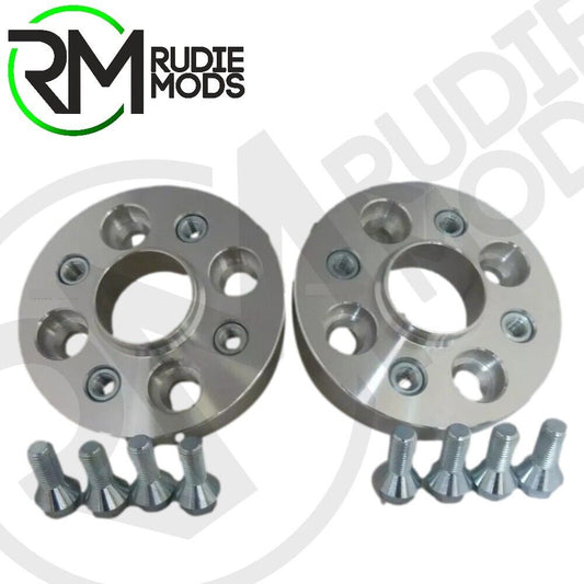 4x100 20mm Wheel Spacers Silver Hubcentric 1 Pair for Dacia Sandero