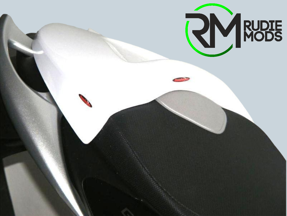 Seat Cowl rear cover SUZUKI GLADIUS 09-16 Gloss Black - Silver Mesh