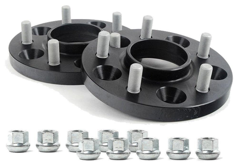 H&R BLACK Hubcentric wheel spacers 15mm per side to fit Ford Focus Mk2 ST225