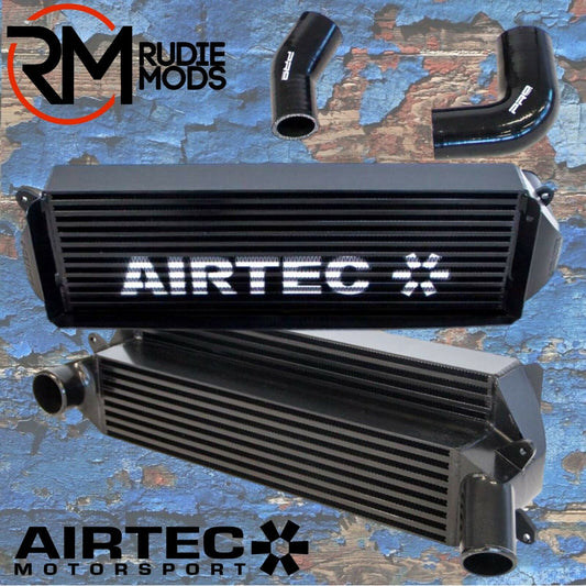 Airtec Black Intercooler for Hyundai I30N with Black Pipes & White Logo