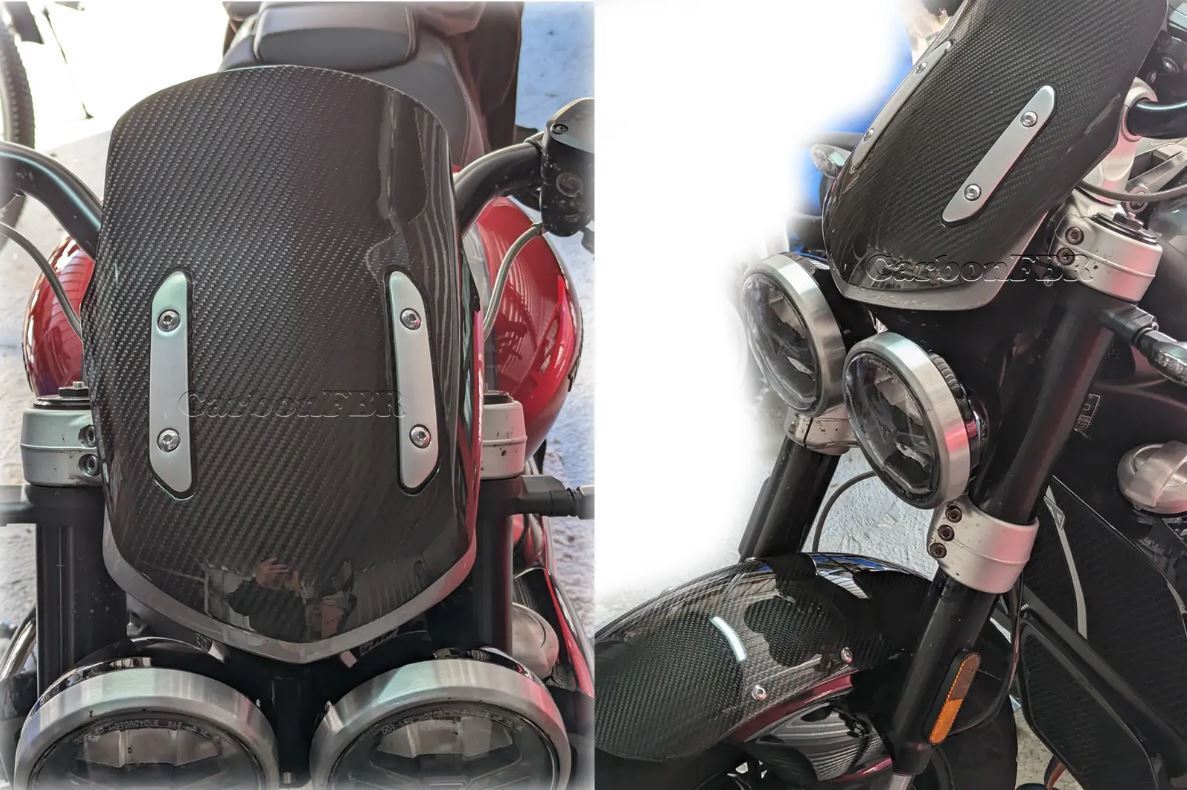 Carbon Fibre Triumph Rocket 3 Black, GT, R Touring screen carbonFBR