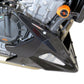 Belly Pan Lower KTM 790 DUKE 18-20, 890 DUKE R 2020-on GLOSS BLACK - SILVER MESH